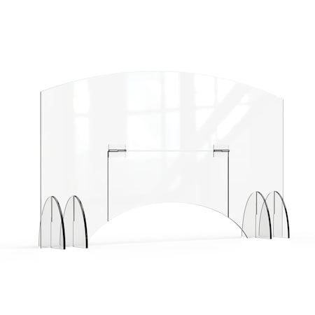 Rosseto Serving Solutions Avant Guarde 48x28 Acrylic Sneeze Guard with Pass-Through Door, 1 EA AG013